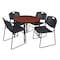 Regency Tables > Height Adjustable > Round Table & Chair Sets, 36 W, 36 L, 23-34 H, Cherry TB36RNDCHAPBK44BK - alternate 1